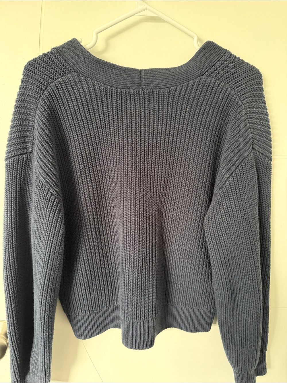 H&M Slate Blue Ribbed Button-Front Cardigan - Picture 2 of 2